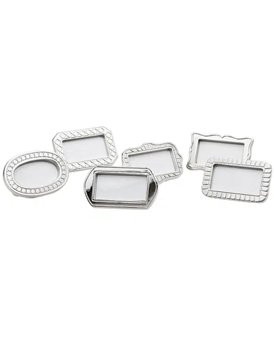 Godinger Set Of 6 Frame Place Card Holders In Silver