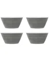 Godinger Dnu Unprofitable  Swirl Melamine Cereal Bowls (set Of 4) In Grey