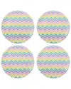 Godinger Dnu Unprofitable  Zig Zag Melamine Salad Plates (set Of 4) In Multi
