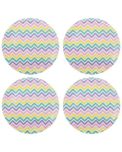 GODINGER DNU UNPROFITABLE GODINGER ZIG ZAG MELAMINE SALAD PLATES (SET OF 4)