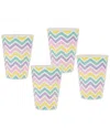 Godinger Dnu Unprofitable  Zig Zag Melamine Tumblers (set Of 4) In Multi