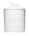 Godinger Dog's Life Treat Canister In White