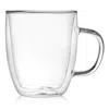 Godinger Double Walled Glass Coffee Mug In White