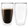 Godinger Double Walled Tall Coffee/latte Cups, Set Of 2 In Transparent