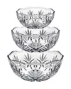 Godinger Dublin Bowls, Set Of 3