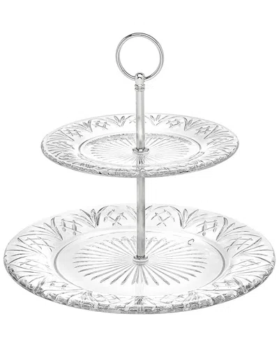 Godinger Dublin Crystal 2-tiered Serving Stand In Clear