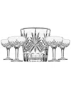 Godinger Dublin Crystal 5pc Ice Bucket & Champagne Coupe Set In Clear