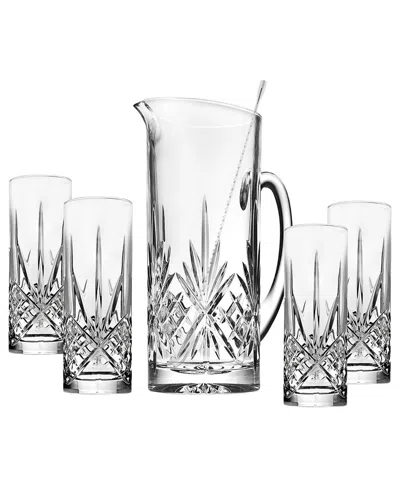 Godinger Dublin Crystal 5pc Pitcher & Glassware Set In Clear