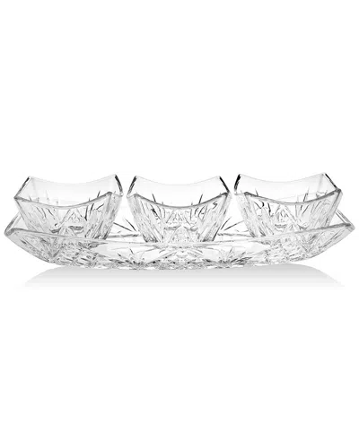Godinger Dublin Crystal Appetizer Server In Transparent
