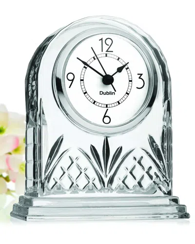 Godinger Dublin Crystal Carriage Clock In Gray