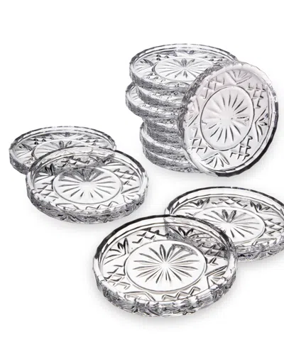 Godinger Dublin Crystal Coasters, Set Of 12 In White