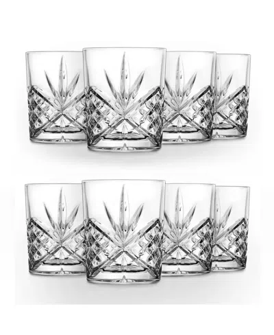 Godinger Dublin Crystal Double Old-fashioned Glasses, Set Of 8 In Transparent