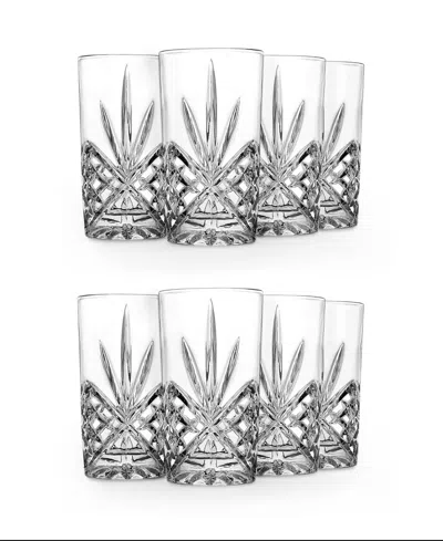 Godinger Dublin Crystal Highball Glasses, Set Of 8 In Transparent