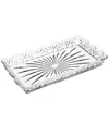 Godinger Dublin Crystal Long Scalloped Edge Tray In Clear