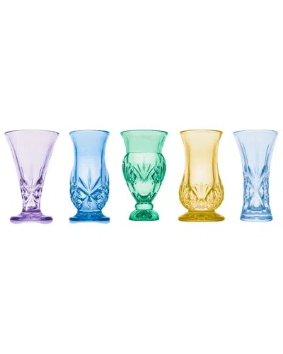 GODINGER GODINGER DUBLIN CRYSTAL SPRING 5PC BUD VASE SET