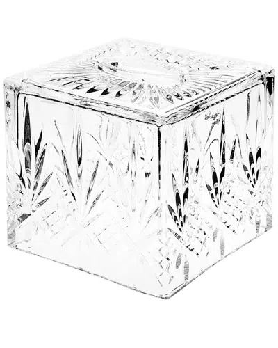 Godinger Dublin Crystal Tissue Box In Transparent