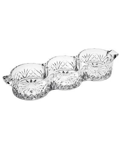 Godinger Dublin Crystal Triple Bottle Coaster In Transparent
