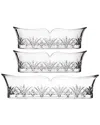 Godinger Dublin Flatware Caddies (set Of 3) In Clear