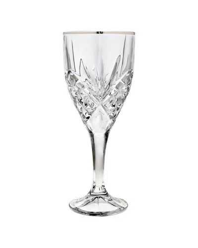 Godinger Dublin Set Of 4 Platinum 9oz Goblets In Transparent