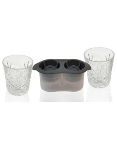 Godinger Dublin Three Piece Whiskey Chiller Set In Clear
