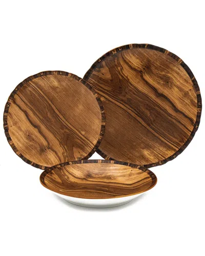 Godinger Foret 12pc Dinnerware Set In Brown