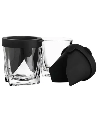 Godinger Glacier Whiskey 4pc Chiller Set In Transparent