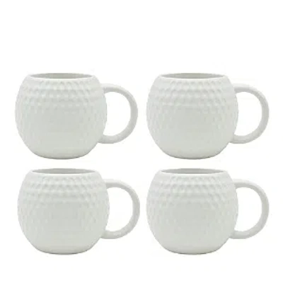 Godinger Golf Ball Mugs, Set Of 4 In White