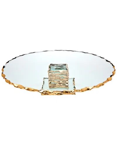Godinger Harper 13in Cake Plate In Clear