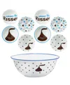Godinger Hershey Dinnerware Designed Bowl Set, 9 Piece In White