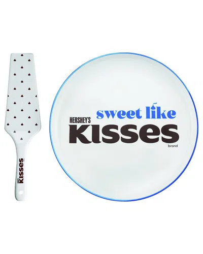 Godinger Hershey's Kisses Cake Plate & Cake Server In White