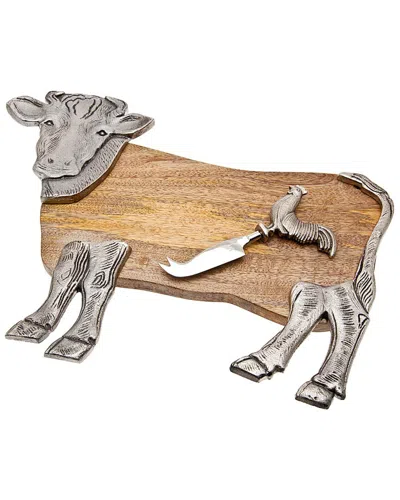 Godinger Homestead Cow Cheese Board In Brown