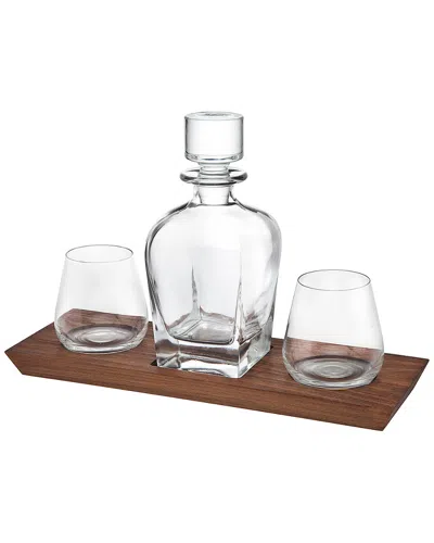 Godinger Hudson 4pc Whiskey Set In White