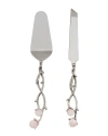 Godinger Hyaline Pink Cake Server Set