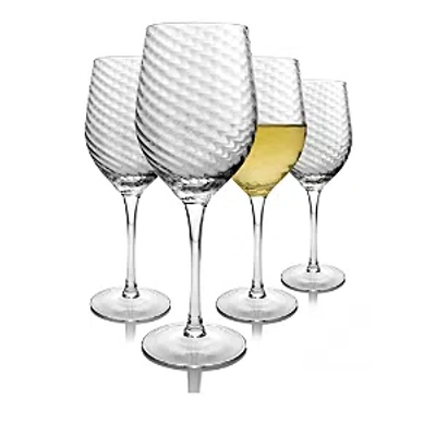 Godinger Infinity White Wine Glasses, Set Of 4 In Clear