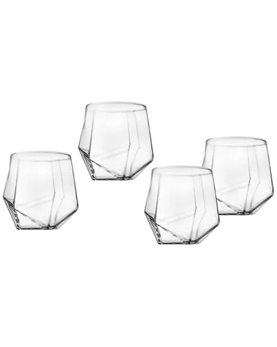 Godinger Isla Set Of Four 17oz Double Old Fashioned Glasses In Gray