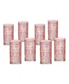 Godinger Jax Highball Glasses, Set Of 8 In Pink