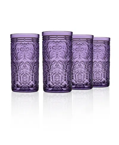 Godinger Jax Highballs, Set Of 4 In Grape