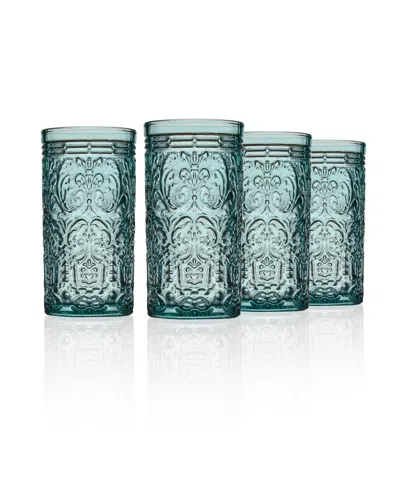 Godinger Jax Highballs, Set Of 4 In Seafoam