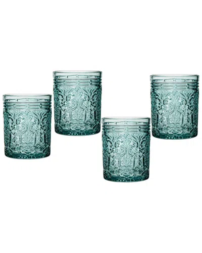 Godinger Jax Seafoam Dof Glasses (set Of 4) In Animal Print