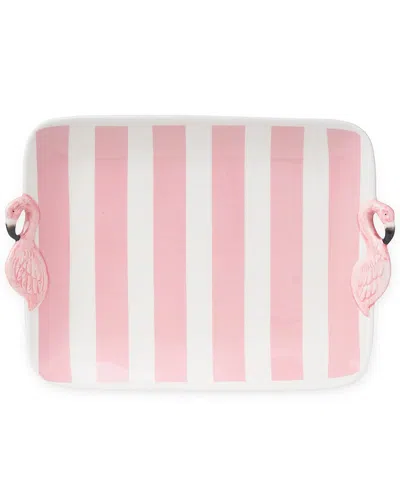 Godinger Jill Zarin Flamingo Serving Tray In White