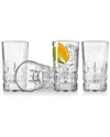 Godinger Crosby Square Highball - Set Of 4 In Clear