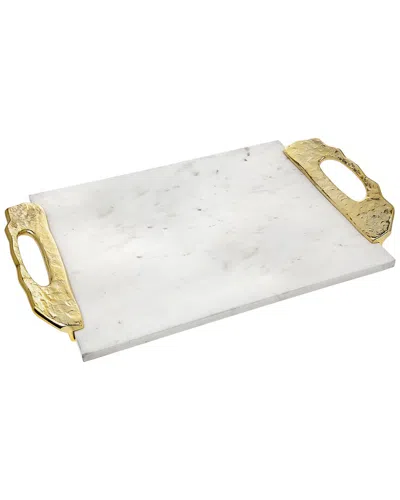 Godinger Lava Marble Challah Board In White