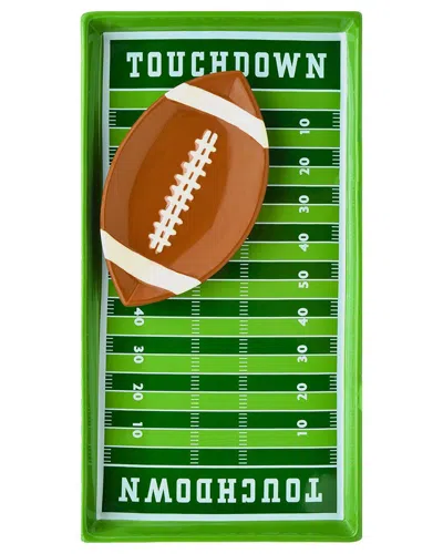 Godinger League Football Field Chip & Dip In Multi