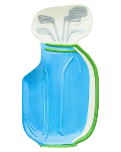 Godinger League Golf Bag Platter In Blue