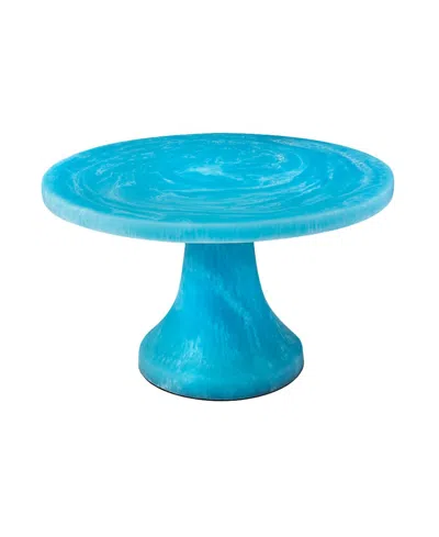 Godinger Lucente Resin Cake Stand In Blue