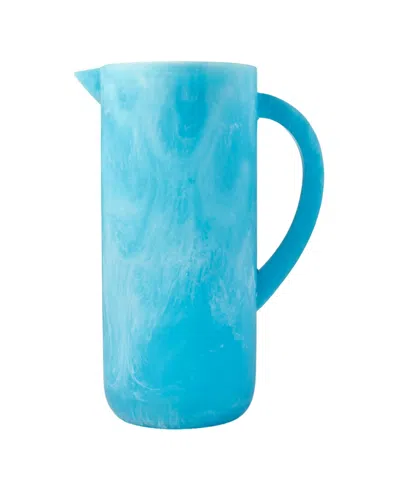Godinger Lucente Resin Matte Beverage Pitcher In Blue