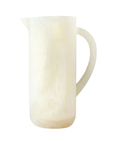 Godinger Lucente Resin Matte Beverage Pitcher In White