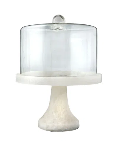Godinger Lucente Resin Matte Cake Dome In White