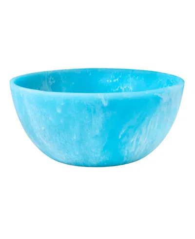 Godinger Lucente Resin Matte Salad Bowl In Blue