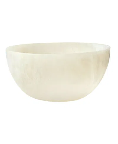 Godinger Lucente Resin Matte Salad Bowl In White